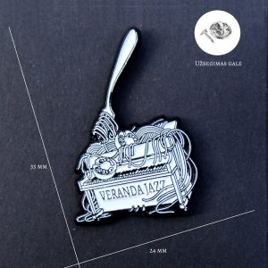 Įsegamas ženkliukas "Veranda Jazz" (metalinis)